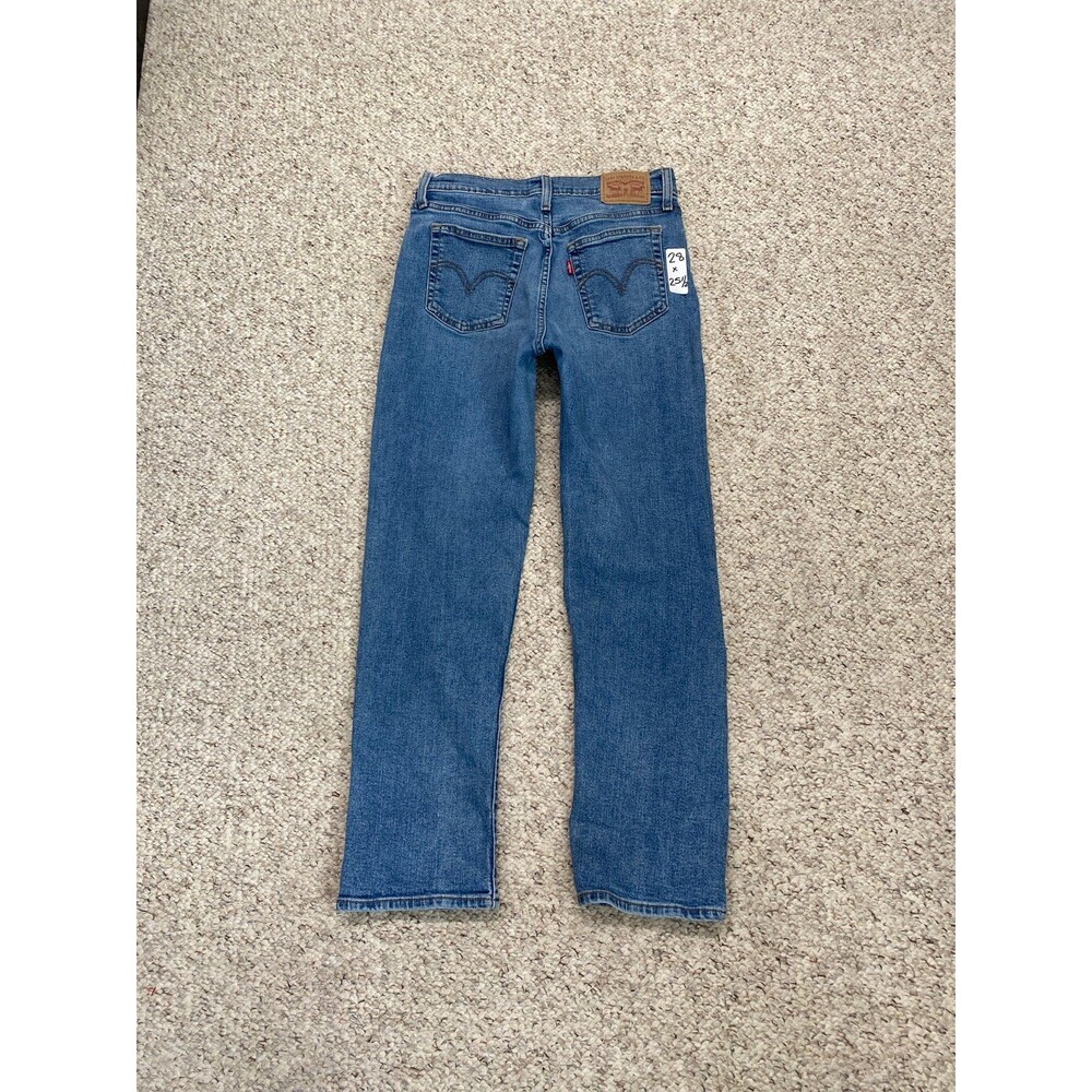 Levi’s Wedgie Straight High Rise Crop Button Fly Women's Jeans Size 28 - Picture 5 of 10